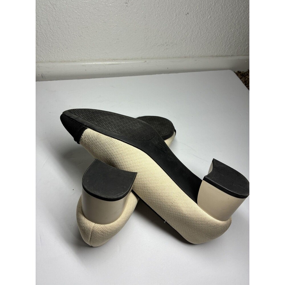 VIVAIA Julie Heels Shoes Almond Toe Stress Free Size 9.5 Beige Black Arch Pro - Picture 15 of 16
